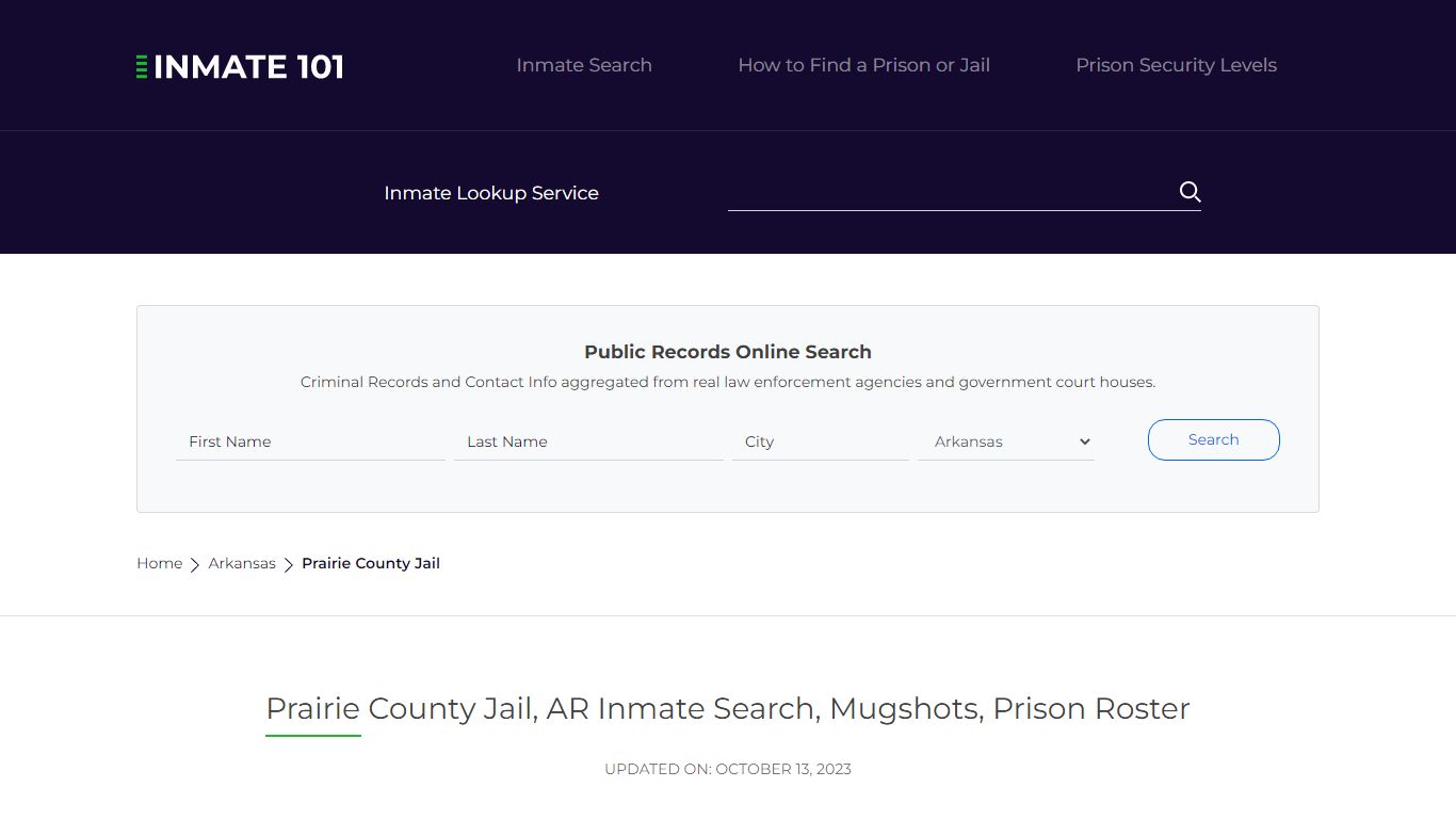 Prairie County Jail, AR Inmate Search, Mugshots, Prison Roster